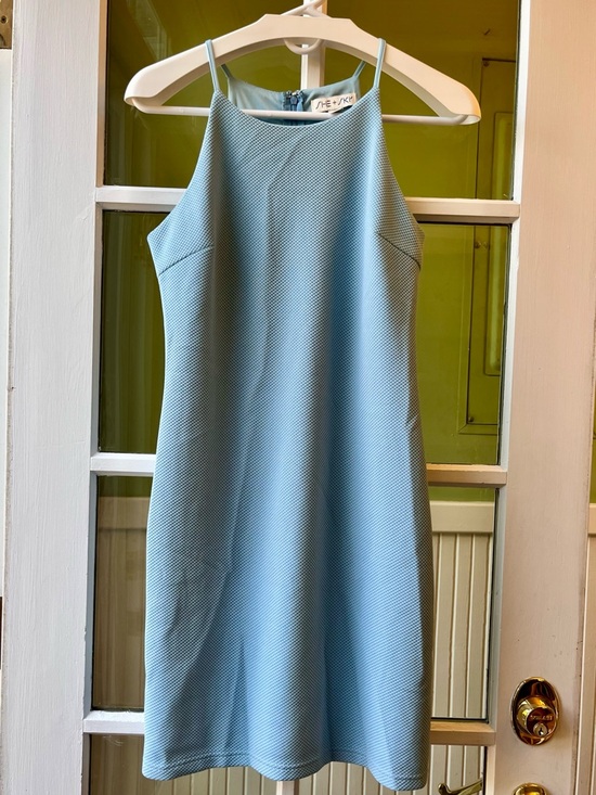 She + Sky Dresses & Skirts - She & Sky Light Blue Spaghetti-Strap Shift Dress Tennis Country Club Summer